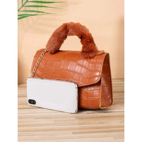 Women Croc Body Square Handbags - 5x8"