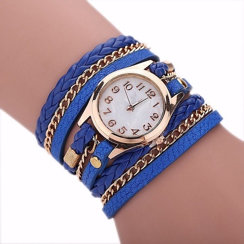 Women's Leather Bracelet Wriswatch
