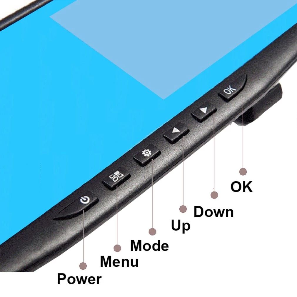 3.5 Inch Car DVR Mirror Car Dvr Camera Wide Angle 1080P Rear View Mirror Digital Video Recorder