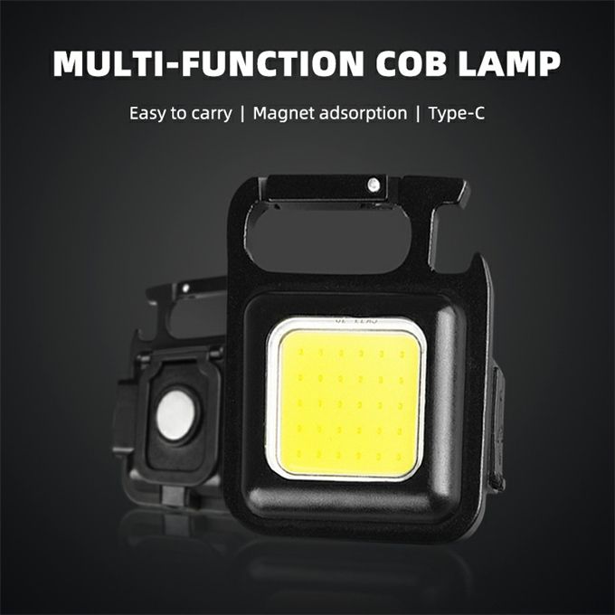 Mini Cob Lamp With Keychain For Multi-Purpose Bottle Opener