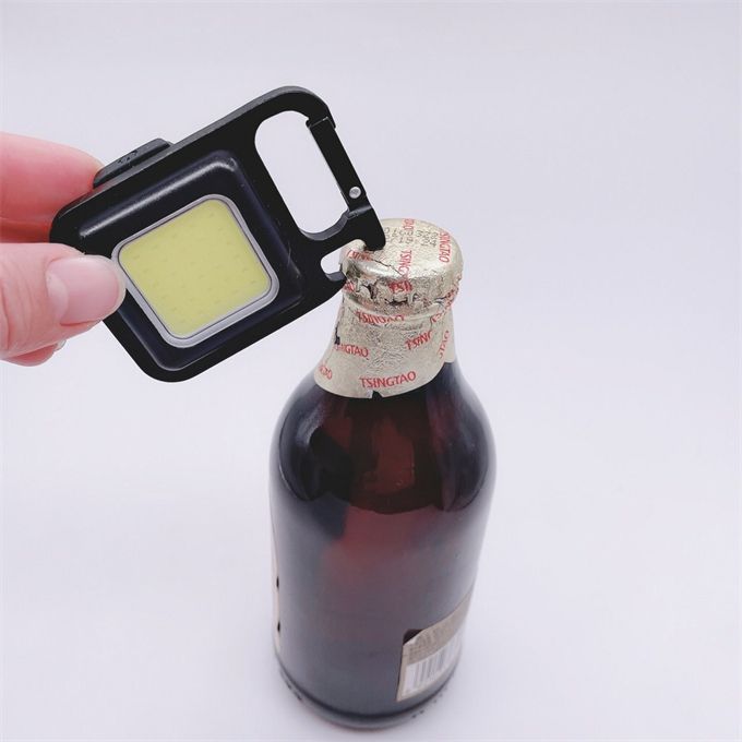 Mini Cob Lamp With Keychain For Multi-Purpose Bottle Opener