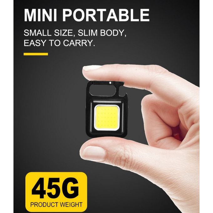 Mini Cob Lamp With Keychain For Multi-Purpose Bottle Opener