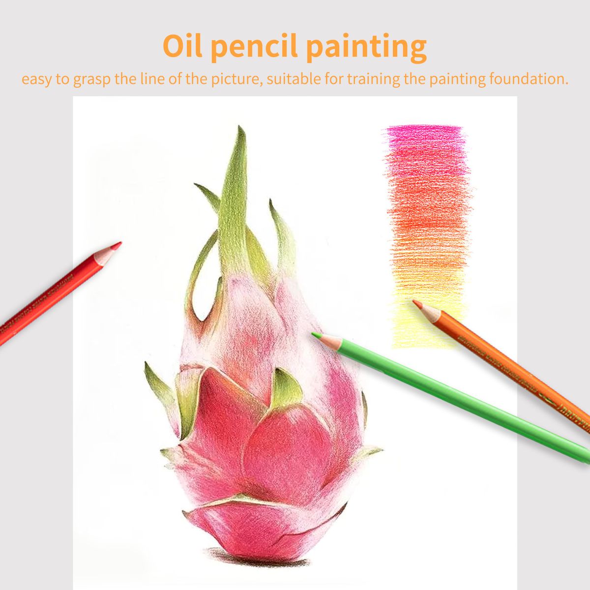 48/72/120/160/180 Oil Colored Pencils Set Pre-Sharpened