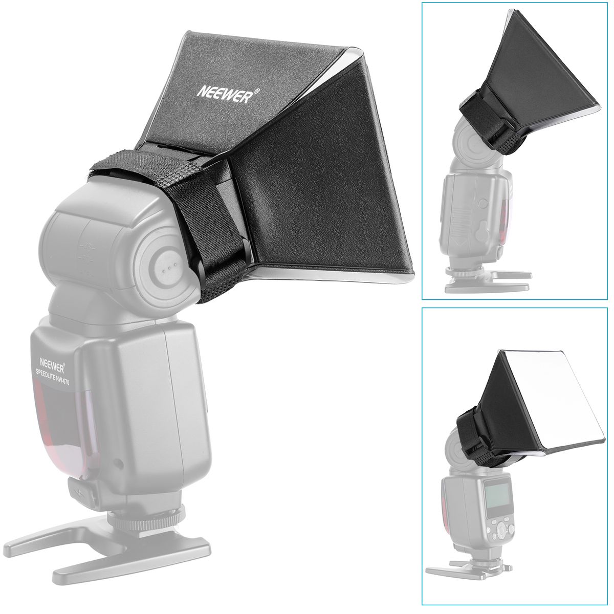 Neewer® 4"x5"/10cmx13cm Universal Foldable Flash Light Diffuser Softbox For Canon Nikon Sony Sigma Olympus Minolta Sunpak DSLR Cameras, Such As Canon 580EX 550EX 540EZ 430EX 420EX 380EX 430EZ Nikon SB-800 SB-600 SB-80DX SB28