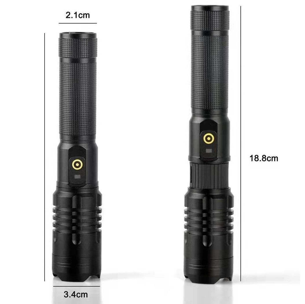 Tactical Flashlight Rechargeable Led Powerful Torch 5 Modes
