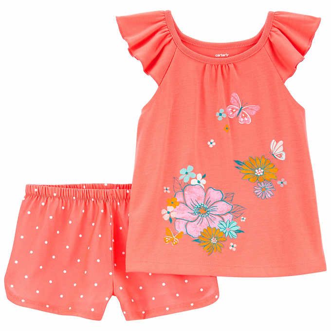 Cater's Kids 4 Piece Pajama Set Floral