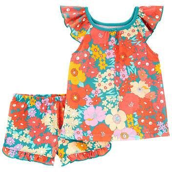 Cater's Kids 4 Piece Pajama Set Floral