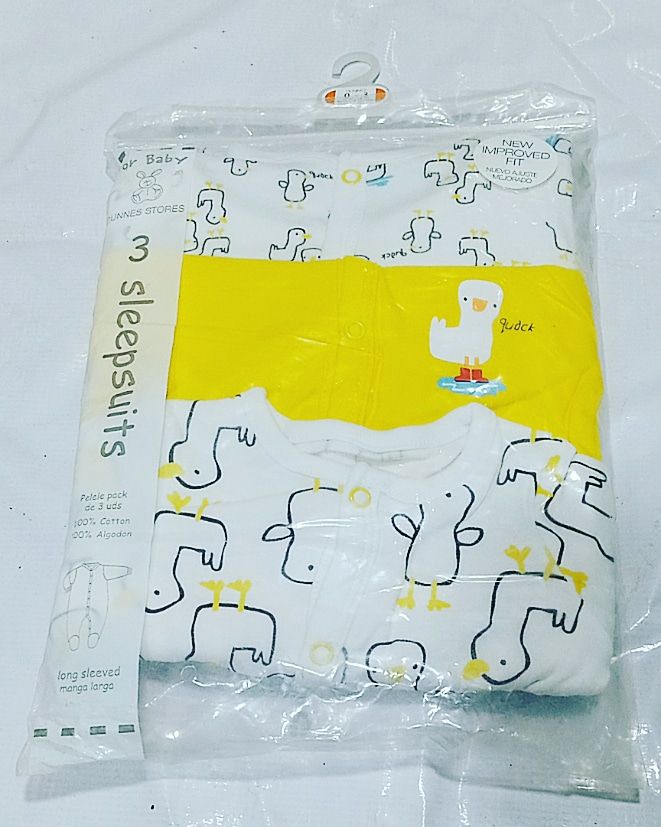 3-in-1 Baby Sleepsuits Unisex Color