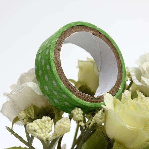 15mm*3M Dot Print Washi Decorative Paper Fabric Tape For DIY Gifts Making Sticker