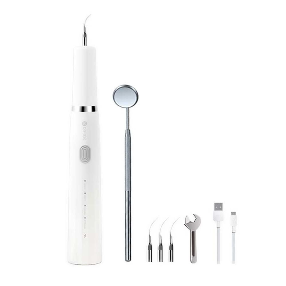 DR.BEI YC2 Ultrasonic Scaler IPX7 Waterproof Dental Calculus Remover w/3 Modes/Overhead LED Auxiliary Light Portable Rechargeable Household Tartar Scraper Electric Plaque Remover Tooth Stains Cleaning Tool for Adults