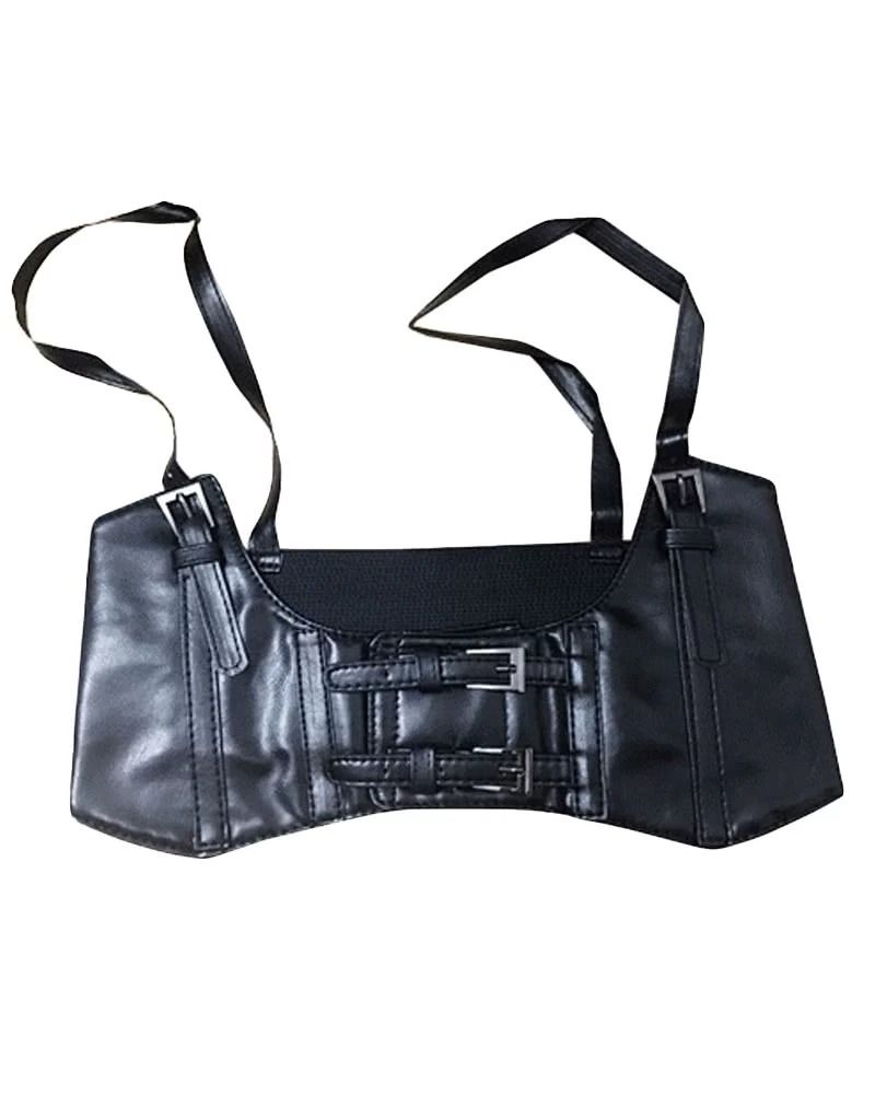 Fashion Women Men Leather Corset Belt PU Wide Waist