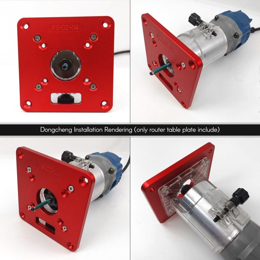 Aluminum Router Table Insert Plate Red Universal Trimming