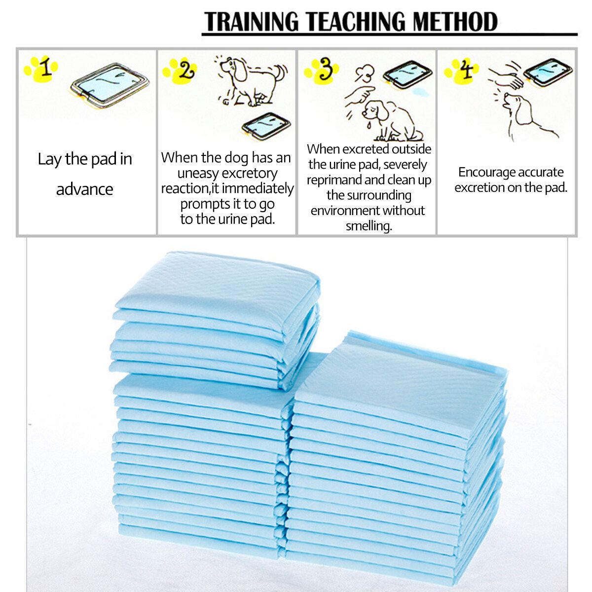 40Pcs Dog Training Pee Pad Super Absorbent Pet Diaper Disposable Clean For Pet