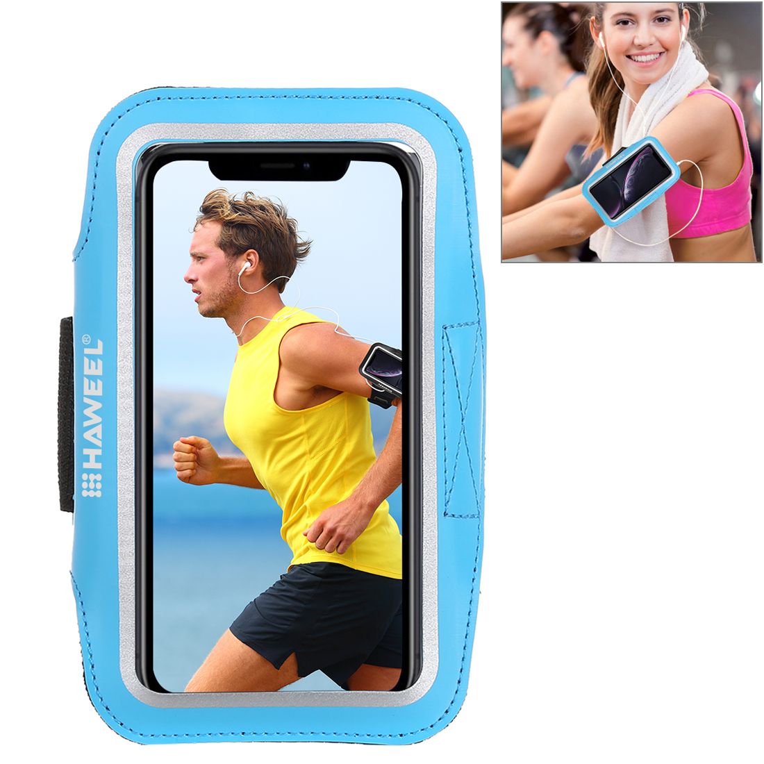 5.5 Inch Sport Armband Case With Earphone Hole & Key Pocket