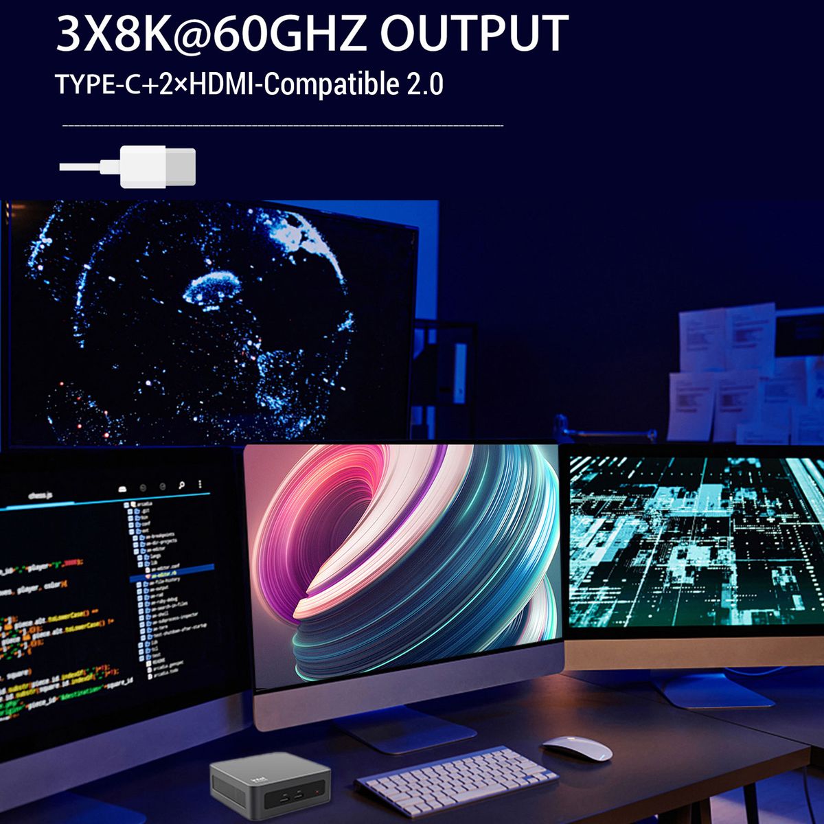 Mini PC Windows 11 8GB RAM 256GB SSD Mini Desktop Computer