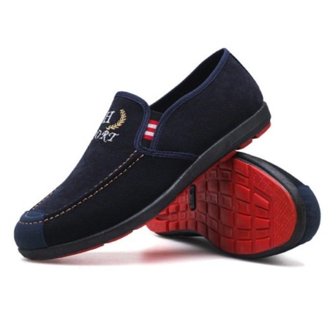 Suede Slip-on Walkabout Sports Shoes - Blue