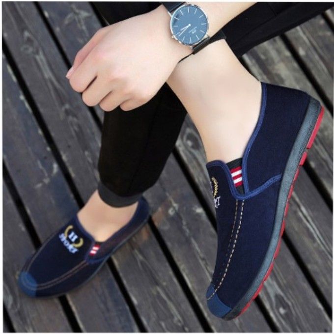 Suede Slip-on Walkabout Sports Shoes - Blue