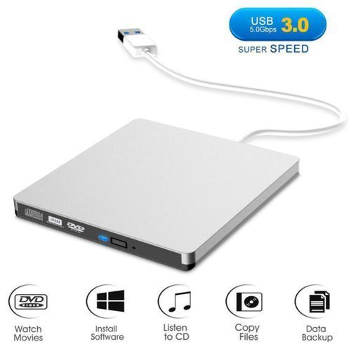 USB 3.0 Slim External DVD RW CD Writer Drive Burner Reader