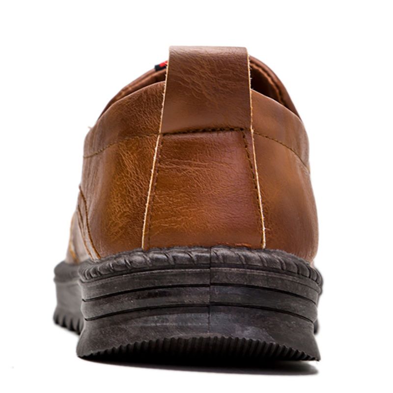 Men's Casual Leather Shoes Comfortable - Brown