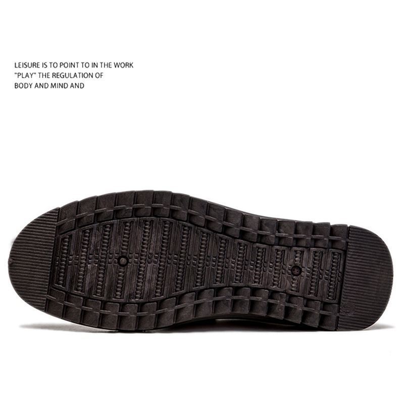 Men's Casual Leather Shoes Comfortable - Brown