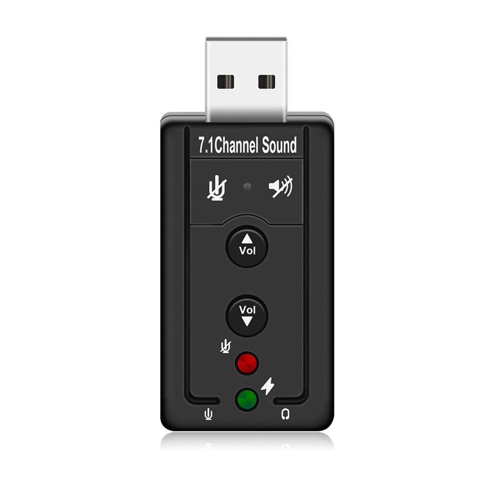 USB 2.0 Ext L Sound  Ard 7.1 H Audio Mini Adapter With  On  Ontrol-black