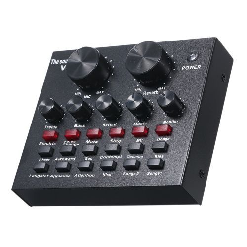 V8 Audio USB External Sound Card-Live Stream Audio Interface