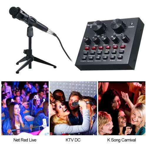V8 Audio USB External Sound Card-Live Stream Audio Interface