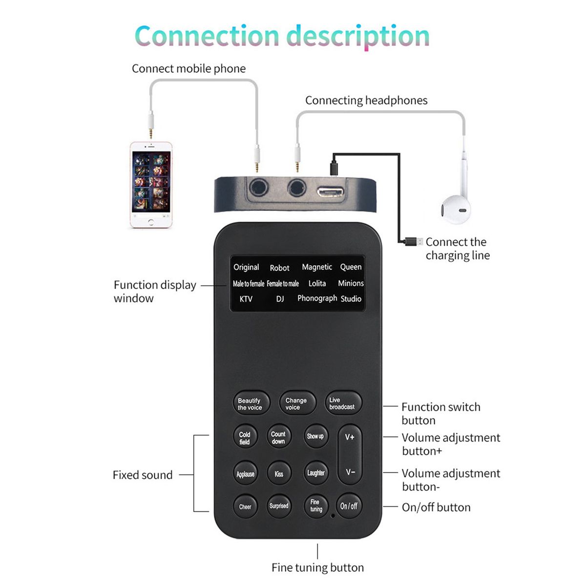 Professional Voice Changer  Sound Card Sound Effects Machine