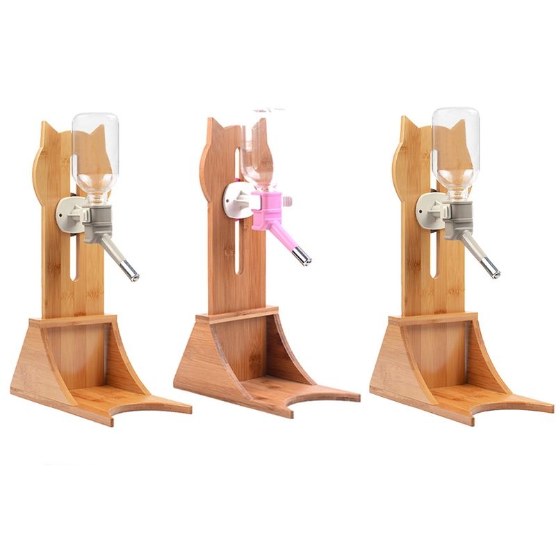 Pet Drinking Fountain Pet Waterer , Specification: Oak + Drinker Green
