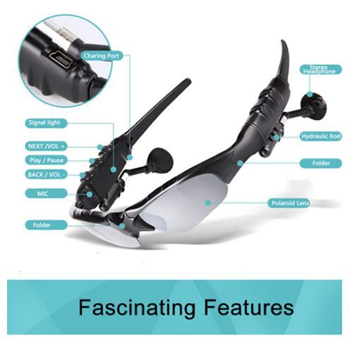 FBI Glasses Bone Conduction Headset  Bluetooth Sunglasses