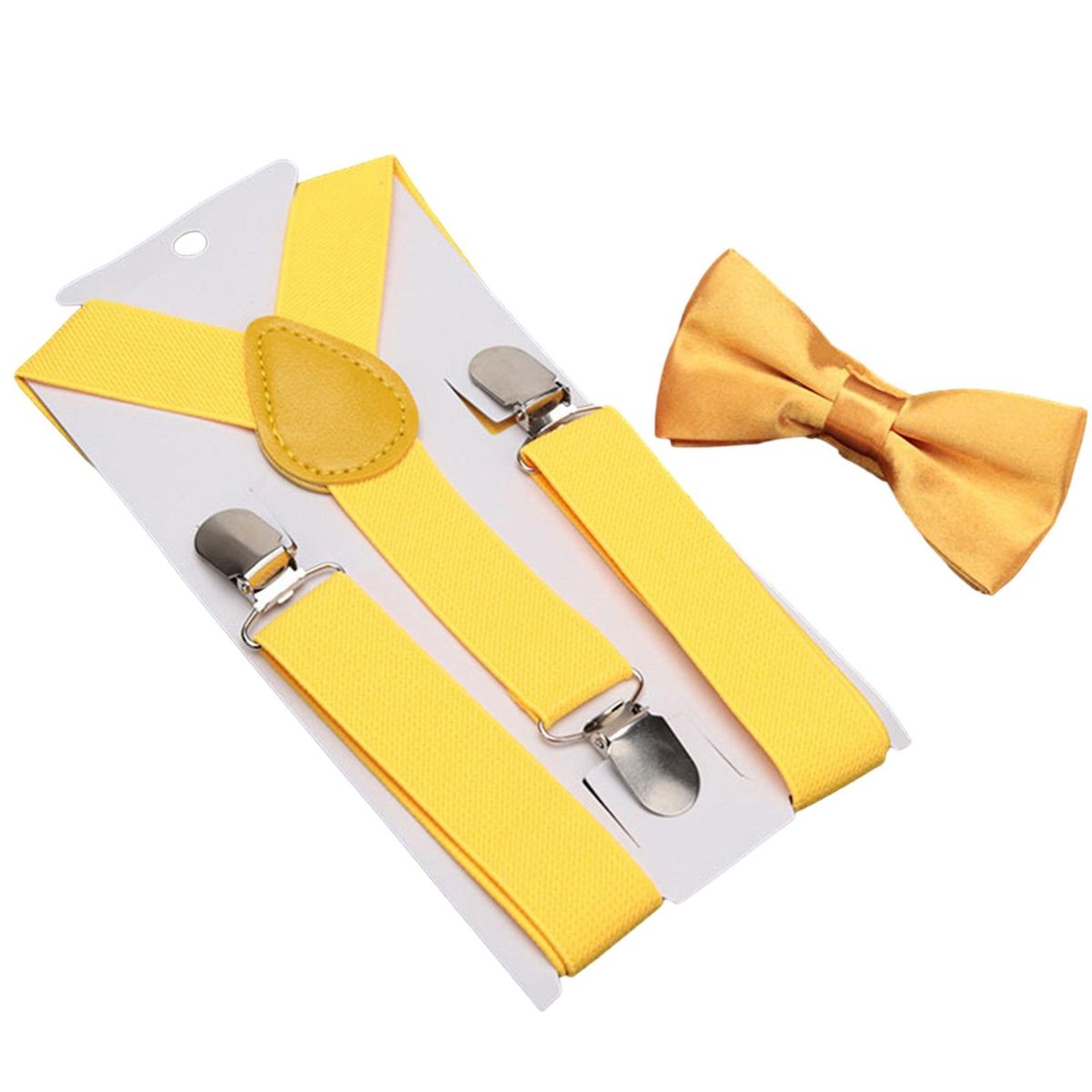 Baby Trousers Suspenders Clip Elastic Belt Kids Festive for Special Yellow