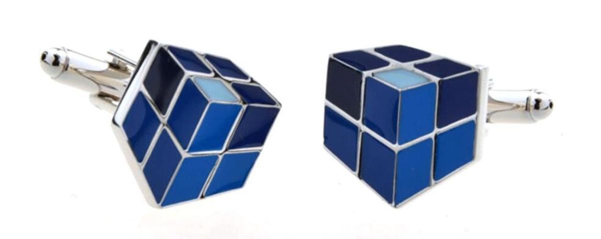 Enamel Magic Cube Cuff Links Copper Colorful Plating Cufflinks Men's Jewelry Accessory