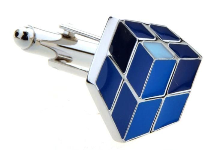 Enamel Magic Cube Cuff Links Copper Colorful Plating Cufflinks Men's Jewelry Accessory