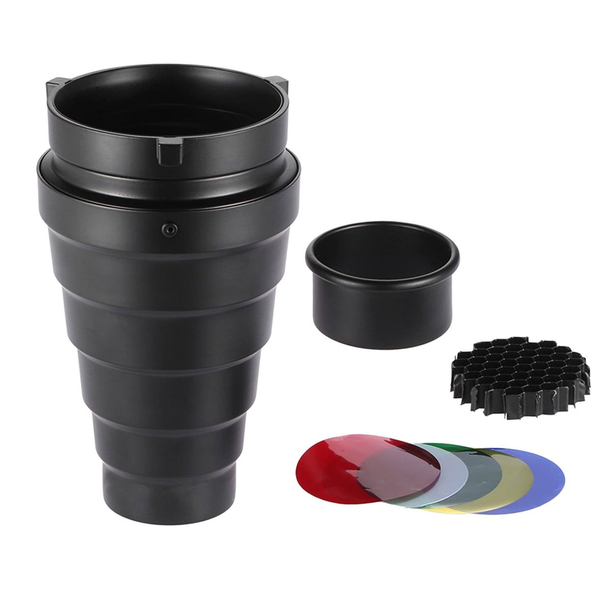 Conical Snoot Set With Honeycomb Grid For Bowens Mount Studio