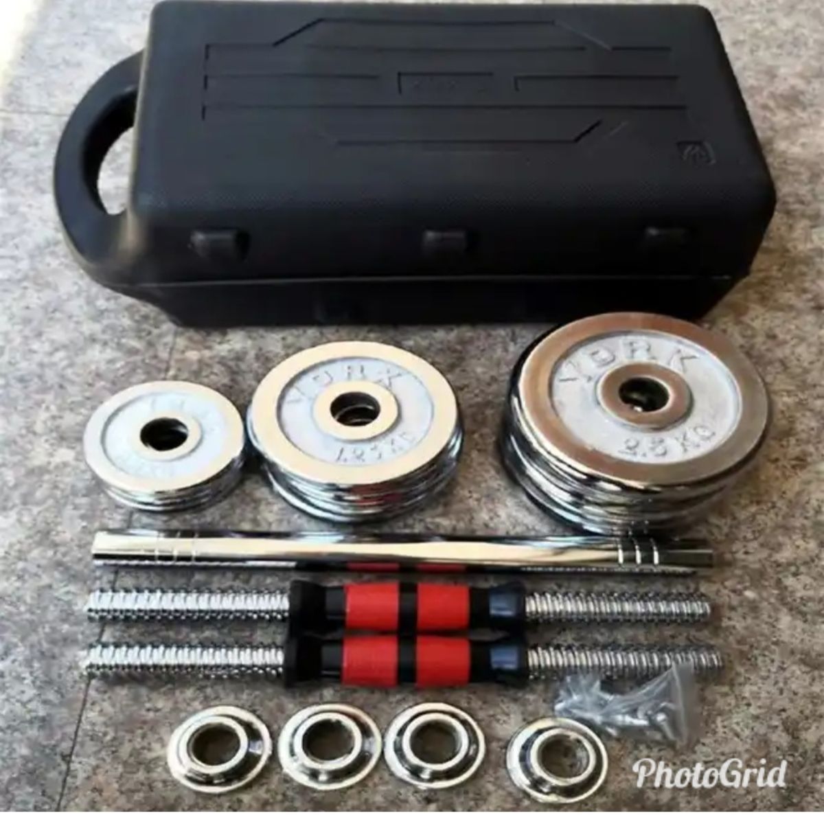 30KG Boxed Chrome Dumbbell With Barbell Extension