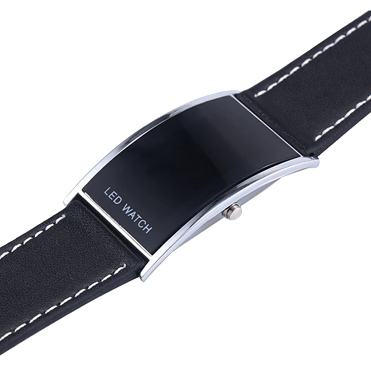 Wristwatch LED Digital Men Date Indicator Rectangle Watch For Dating
