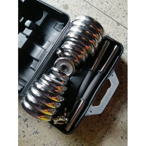 Adjustable 30kg  Chrome Dumbell Set-15kg Each