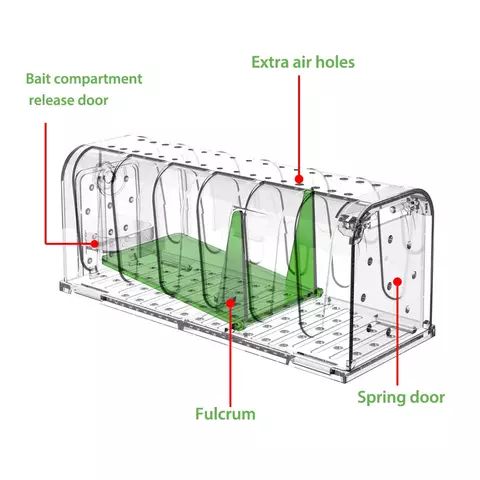 Plastic Humane Mouse Trap Rat 1PC  Rodent Live Catcher No Kill Green