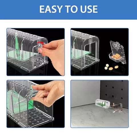 Plastic Humane Mouse Trap Rat 1PC  Rodent Live Catcher No Kill Green
