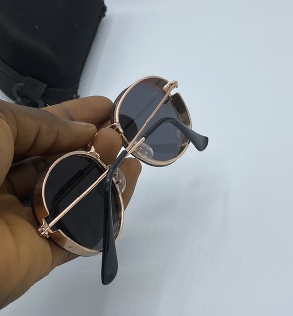 Classic Round Simple Men's Black Sunglasses