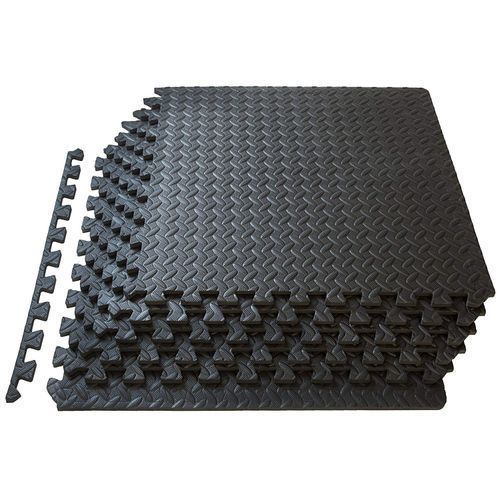 Interlocking Padded EVA FOAM Floor Protective - Black 4pcs/Square FT