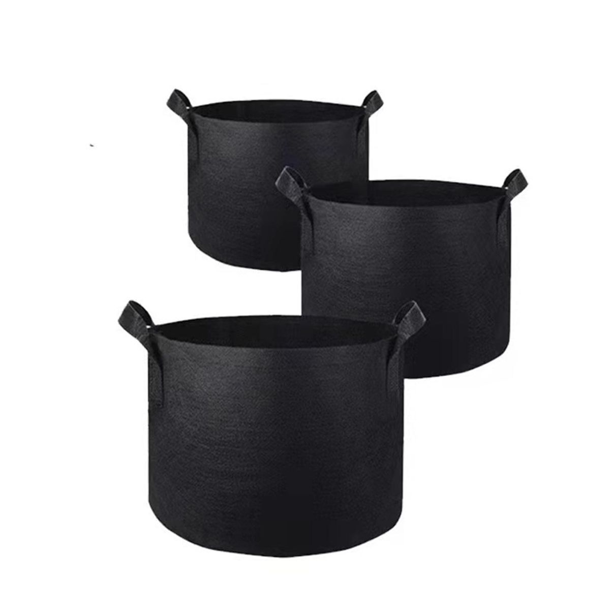 6Pcs Planter Bags Plant Vegetable Growth Bags Nursery Container Black