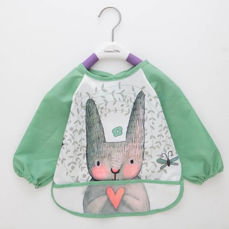 4PCS  Cartoon Animals Children Feeding Smock Bib