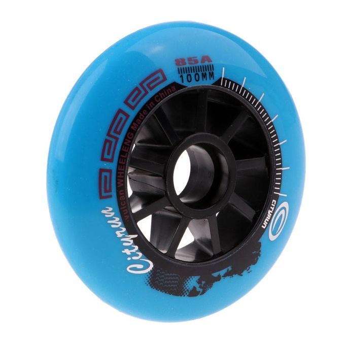 Inline Skate Wheels Outdoor Replacement Brake Skating 100mm Blue