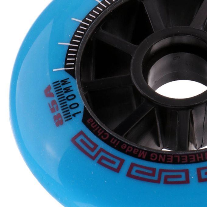 Inline Skate Wheels Outdoor Replacement Brake Skating 100mm Blue