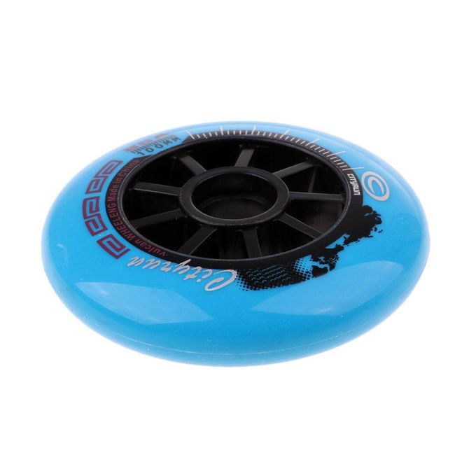 Inline Skate Wheels Outdoor Replacement Brake Skating 100mm Blue