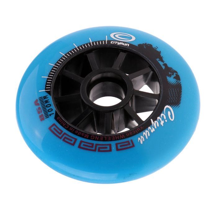 Inline Skate Wheels Outdoor Replacement Brake Skating 100mm Blue