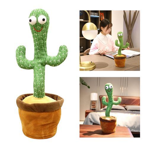 Dancing Talking Cactus Doll Toy Speak Record Repeat Sound