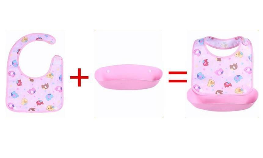 2PCS Waterproof Feeding Apron Saliva Towel Bib