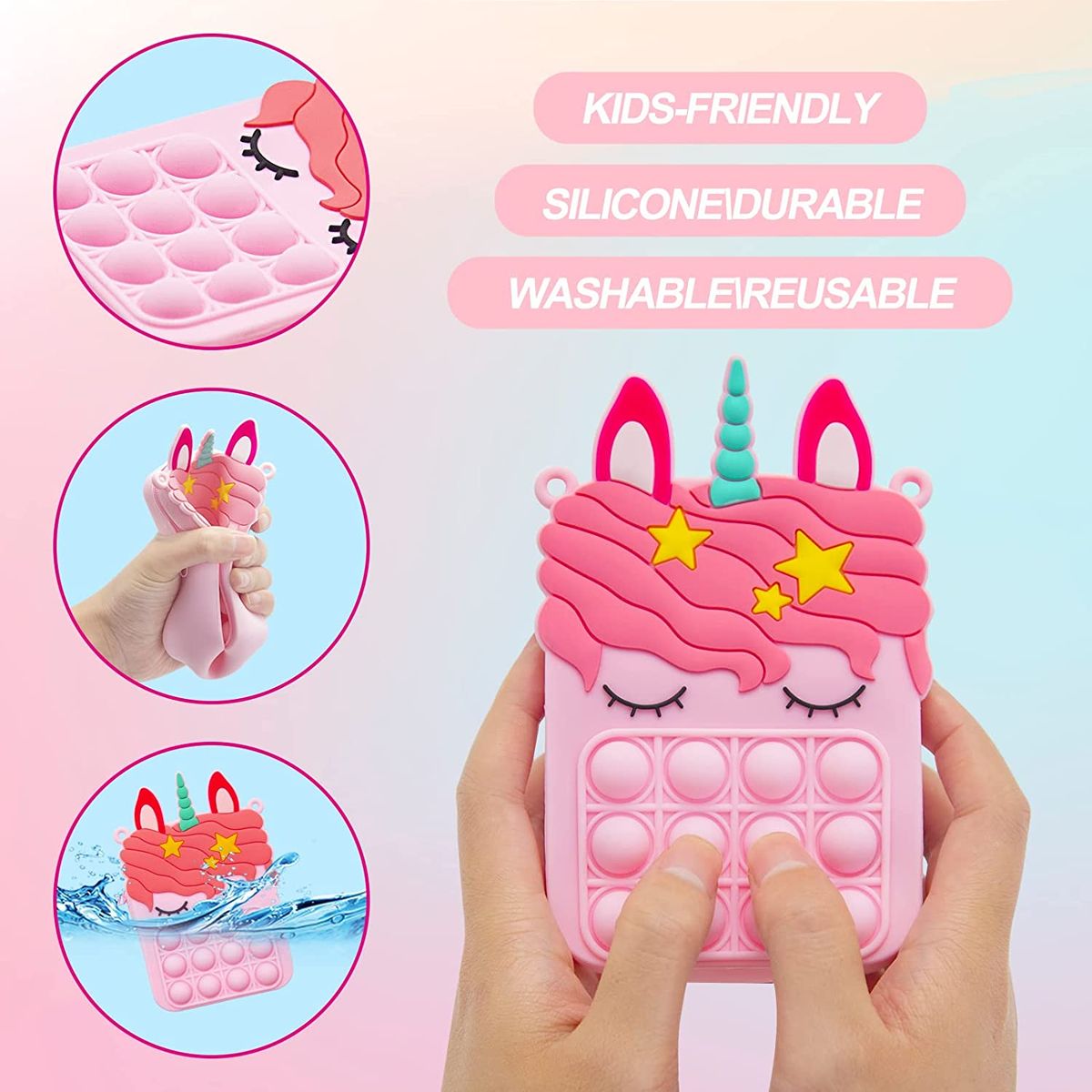 PopIts Fidget Toys Shoulder Bags Unicorn